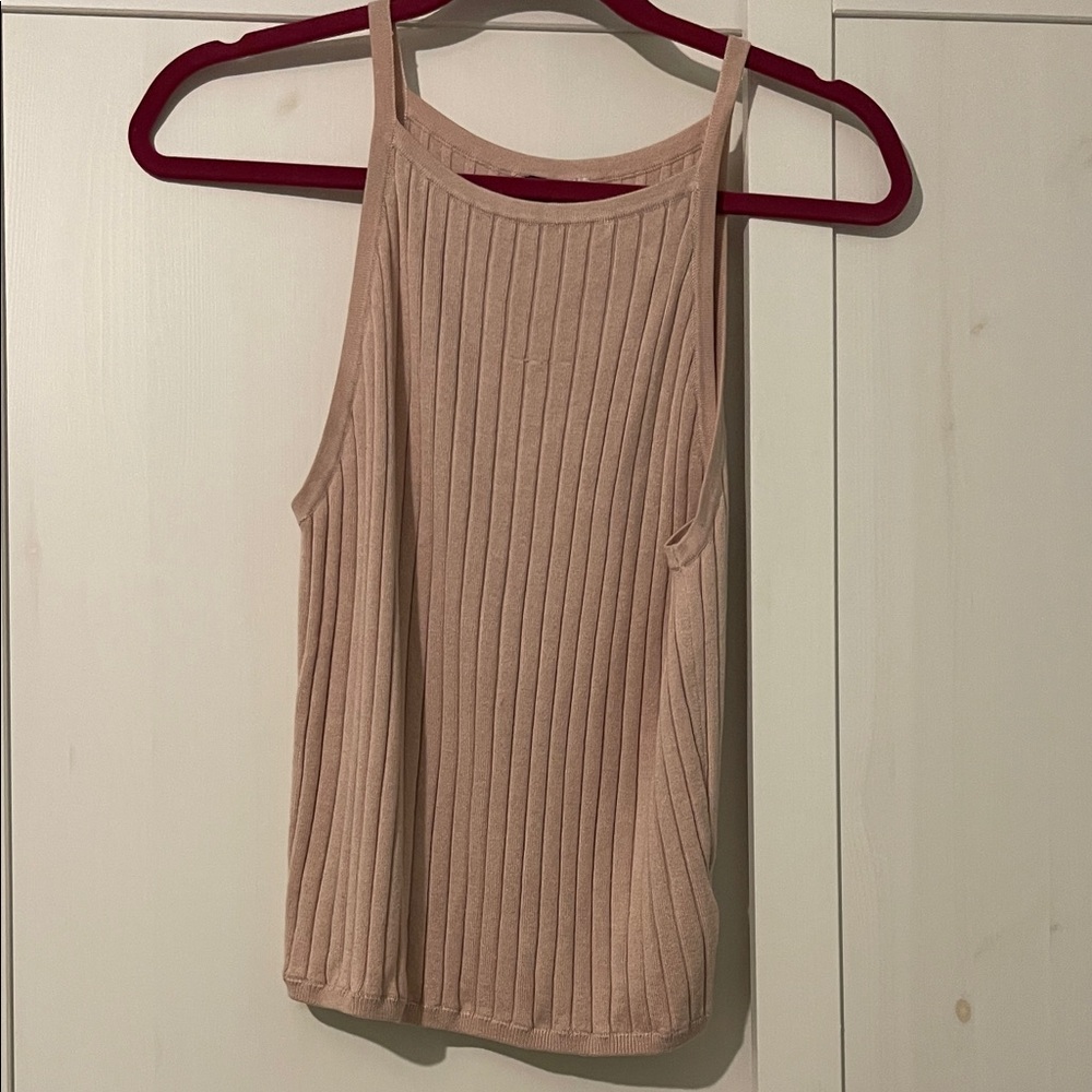 H&M Ribbed Beige Camisole